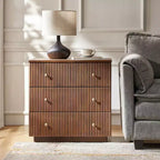 Table d'appoint moderne à 3 tiroirs Norbert avec station de charge intégrée|ART OF LIVING DESIGNS-NOYER