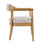 Chaises de salle à manger rembourrées Christopher Knight Home Namjoon modernes en bois d'hévéa avec accoudoirs