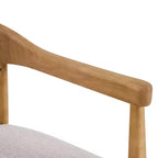 Chaises de salle à manger rembourrées Christopher Knight Home Namjoon modernes en bois d'hévéa avec accoudoirs