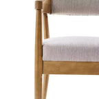 Chaises de salle à manger rembourrées Christopher Knight Home Namjoon modernes en bois d'hévéa avec accoudoirs