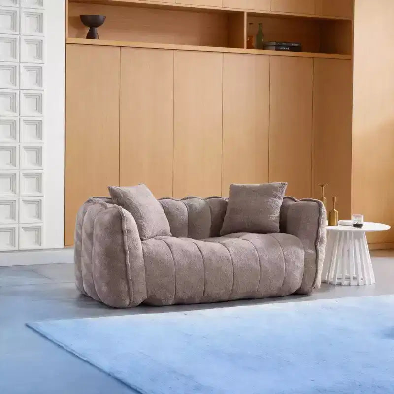 Fauteuil poire souple avec mousse haute résilience, canapé paresseux carré avec repose-pieds, housse pour adultes pour jouer, lire ou regarder la télévision