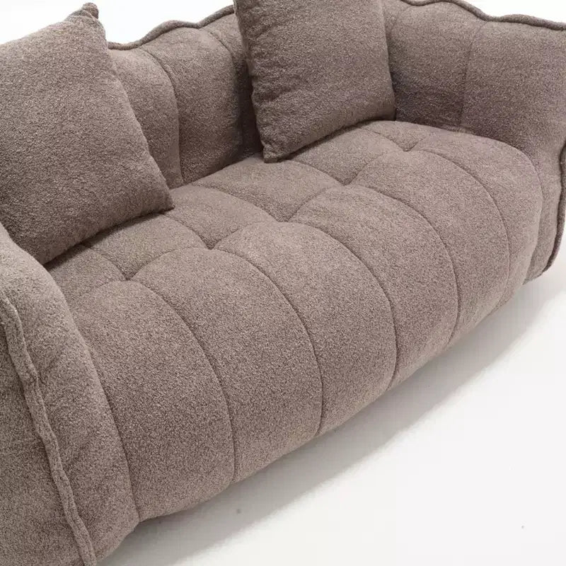 Fauteuil poire souple avec mousse haute résilience, canapé paresseux carré avec repose-pieds, housse pour adultes pour jouer, lire ou regarder la télévision