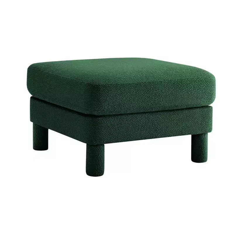 MAYEERTY Modern Polyester Boucle Ottoman Footstool, Upholstered Footrest for Living Room Bedroom Office