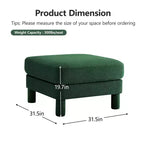 MAYEERTY Repose-pieds Ottomane Moderne en Polyester Bouclé, Tabouret Rembourré pour Salon, Chambre, Bureau