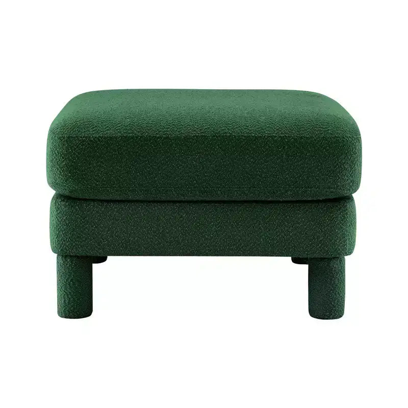 MAYEERTY Repose-pieds Ottomane Moderne en Polyester Bouclé, Tabouret Rembourré pour Salon, Chambre, Bureau