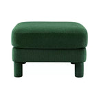 MAYEERTY Repose-pieds Ottomane Moderne en Polyester Bouclé, Tabouret Rembourré pour Salon, Chambre, Bureau