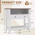Support d'aquarium de 75-110 litres, support de bac à poissons lourd de 300 kg avec tiroir et espace de rangement ouvert pour les bacs à reptiles et tortues
