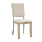 MAYEERTY Ensemble de salle à manger moderne 5 pièces pour 4 personnes, en bois de chêne clair et beige pour cuisine et salon