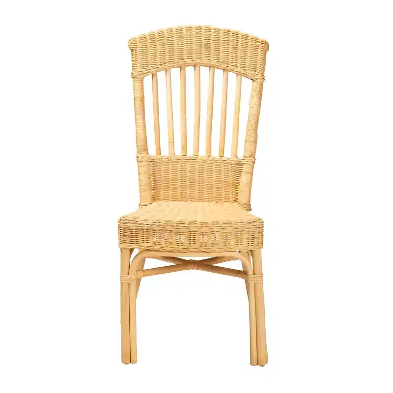 Chaise de salle à manger en rotin moderne bohème GDFStudio Tuttle