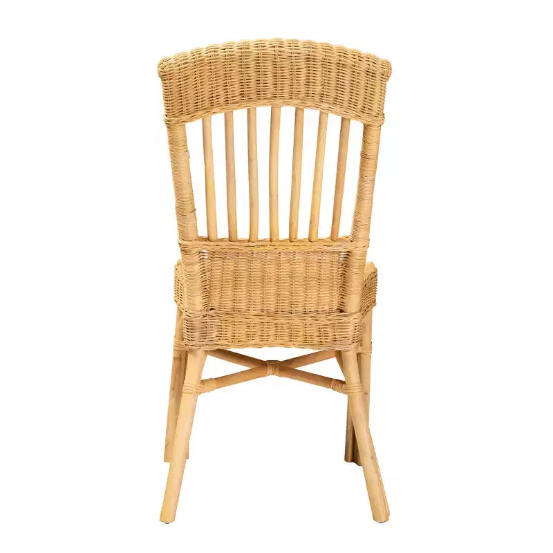 Chaise de salle à manger en rotin moderne bohème GDFStudio Tuttle