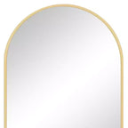 Miroir d'appoint encadré en métal arqué doré 30" HomeRoots