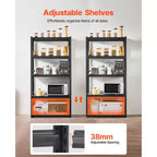 Étagères de Rangement VEVOR, 907 kg, Étagères de Garage à 5 Niveaux, Étagères Métalliques Réglables de 45,7 P x 91,4 L x 182,9 H pour Étagères de Garage, Étagère Utilitaire, Noir