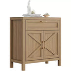 Table de salle à manger style ferme moderne, buffet avec étagère réglable, 2 portes et tiroir, console polyvalente pour cuisine, entrée, bar à café