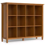 Norfolk SOLID WOOD 48 inch x 57 inch Transitional 12 Cube Storage in Light Golden Brown