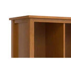 Meuble de rangement 12 casiers transitionnel en BOIS MASSIF Norfolk 48 po x 57 po, brun doré clair