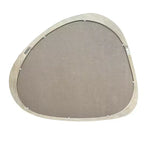 Miroir mural asymétrique en pin massif 45", grand miroir décoratif moderne en forme d'étang organique pour salon - Panipeachy