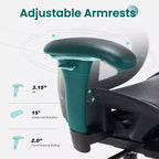 Chaise de bureau ergonomique en maille Ora Maison avec repose-pieds, soutien lombaire et accoudoirs 3D