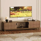 70 Fluted Modern Farmhouse TV Stand - Entertainment Center for TVs Up to 80, Adjustable Shelves, Storage Console for Living Room
