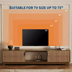 Meuble TV style ferme moderne cannelé de 70 po - Centre de divertissement pour téléviseurs jusqu'à 80 po, étagères réglables, console de rangement pour salon