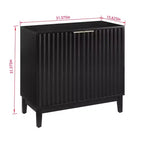 Buffet en bois avec étagère réglable, meuble de rangement pour bar à café, console d'entrée et armoire de rangement au sol - 31
