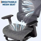 Chaise de bureau ergonomique, chaise de bureau confortable avec support lombaire haut et accoudoirs réglables en 3D, chaise pivotante pour le travail, les études, les jeux
