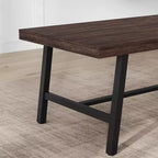 Table de Salle à Manger Industrielle GustoWave pour 4-6 Personnes - Table de Cuisine en Bois de 160 cm de Long avec Cadre Métallique Robuste et Finition Noire