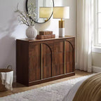 Commode de chambre à 6 tiroirs, 120 cm de large, en bois avec poignées en métal, organiseur de rangement moderne pour chambre à coucher, salon, couloir