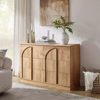 Commode de chambre à 6 tiroirs, 120 cm de large, en bois avec poignées en métal, organiseur de rangement moderne pour chambre à coucher, salon, couloir