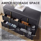 Commode de chambre à 6 tiroirs, 120 cm de large, en bois avec poignées en métal, organiseur de rangement moderne pour chambre à coucher, salon, couloir