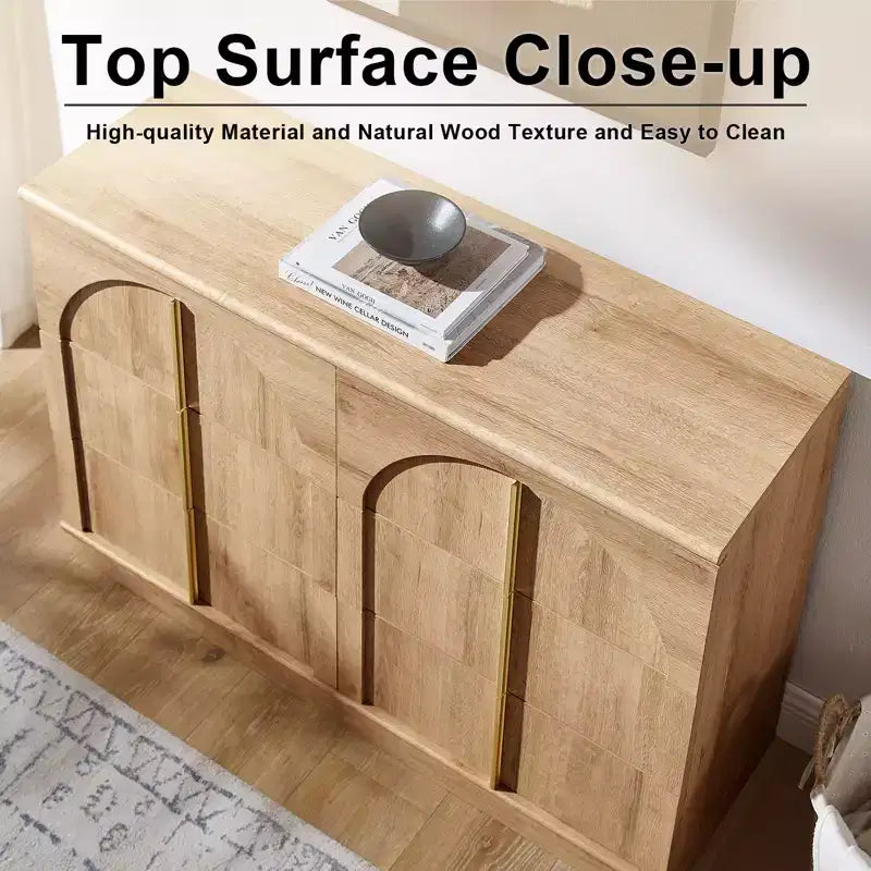 Commode de chambre à 6 tiroirs, 120 cm de large, en bois avec poignées en métal, organiseur de rangement moderne pour chambre à coucher, salon, couloir
