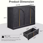 Commode de chambre à 6 tiroirs, 120 cm de large, en bois avec poignées en métal, organiseur de rangement moderne pour chambre à coucher, salon, couloir