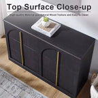 Commode de chambre à 6 tiroirs, 120 cm de large, en bois avec poignées en métal, organiseur de rangement moderne pour chambre à coucher, salon, couloir