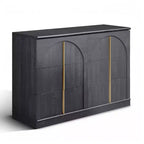 Commode de chambre à 6 tiroirs, 120 cm de large, en bois avec poignées en métal, organiseur de rangement moderne pour chambre à coucher, salon, couloir