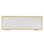 Hunters Gold Finish Peony and Ginkgo Console Table with Mirror Top - Gold/Mirror - iNSPIRE Q