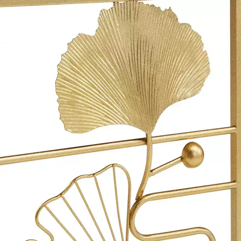 Console et miroir Hunters Gold Finish Peony and Ginkgo - Or/Miroir - iNSPIRE Q