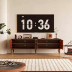 JVNOXK 66.9Meuble TV de style médiéval avec portes de placard sculptées Meuble TV moderne pour salon pour téléviseurs de moins de 80 pouces