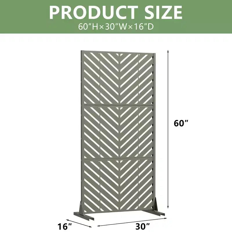 Brise-vue extérieur en métal Dovelina, panneaux autoportants pour jardin, terrasse, cour, 150H x 76L/152L, 183H x 89L/119L/178L/239L