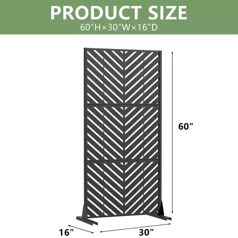 Brise-vue extérieur en métal Dovelina, panneaux autoportants pour jardin, terrasse, cour, 150H x 76L/152L, 183H x 89L/119L/178L/239L