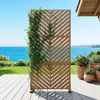 Brise-vue extérieur en métal Dovelina, panneaux autoportants pour jardin, terrasse, cour, 150H x 76L/152L, 183H x 89L/119L/178L/239L