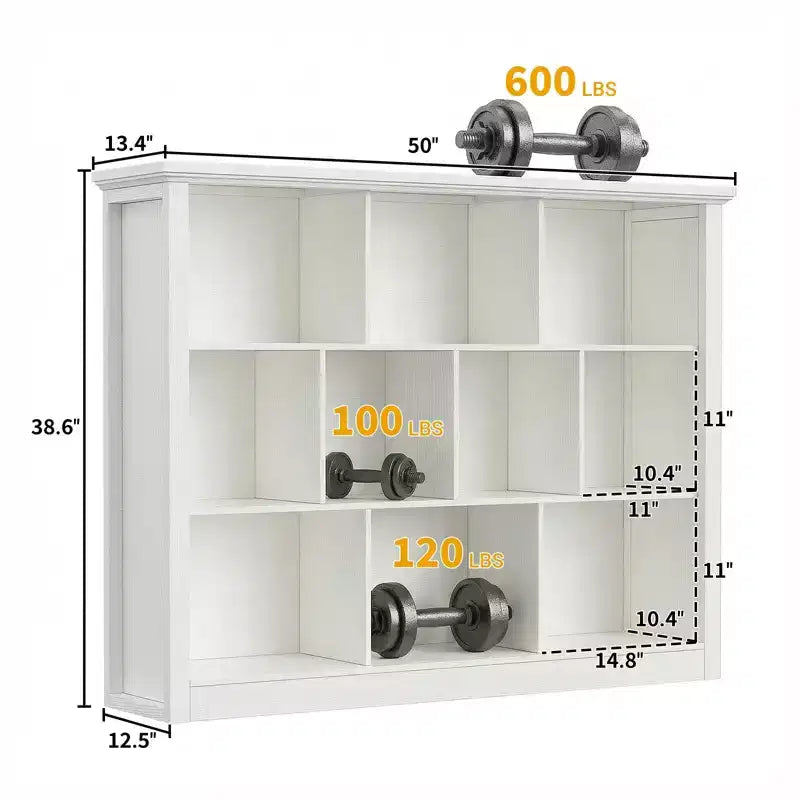 Besiost Étagère de Rangement 10 Cubes, Bibliothèque sur Pied