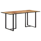 Table à Manger Industrielle en Bois de Manguier Brut - Design Rectangulaire - Plusieurs Tailles Disponibles