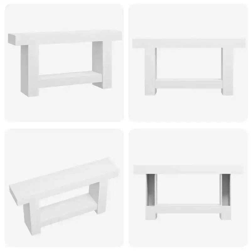 Table console de ferme de 63 po avec rangement à 2 niveaux, longue table d'entrée et de canapé pour le salon et le couloir