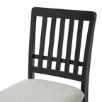 Chaises de salle à manger GDFStudio Yates (lot de 2) avec dossier en bois courbé et assise en tissu gris