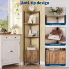 Étagère d'angle, Luminosité réglable, Cadre métallique moderne et étagère en bois, Organisateur peu encombrant pour salon, chambre, cuisine