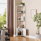 Étagère d'angle, Luminosité réglable, Cadre métallique moderne et étagère en bois, Organisateur peu encombrant pour salon, chambre, cuisine