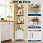Étagère d'angle, Luminosité réglable, Cadre métallique moderne et étagère en bois, Organisateur peu encombrant pour salon, chambre, cuisine