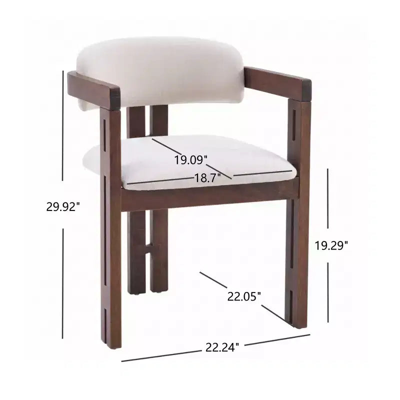 Christopher Knight Home Rhiannon Chaises de salle à manger capitonnées en bois d'hévéa de style Mid-Century (Lot de 6)