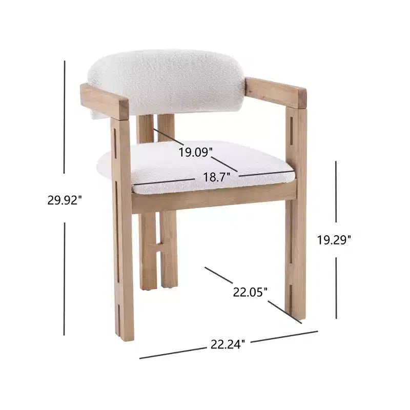 Christopher Knight Home Rhiannon Chaises de salle à manger capitonnées en bois d'hévéa de style Mid-Century (Lot de 6)