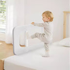 VEVOR Barrière de lit enfant, Garde-corps de lit pour enfants avec tube en fer renforcé et tissu Oxford, Barrière de lit latérale réglable en hauteur, 1 pièce, Gris