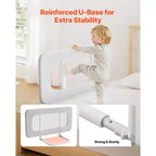 VEVOR Barrière de lit enfant, Garde-corps de lit pour enfants avec tube en fer renforcé et tissu Oxford, Barrière de lit latérale réglable en hauteur, 1 pièce, Gris